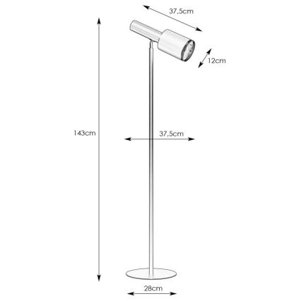 Markslöjd 108542 - Торшер OZZY 1xE27/40W/230V черный