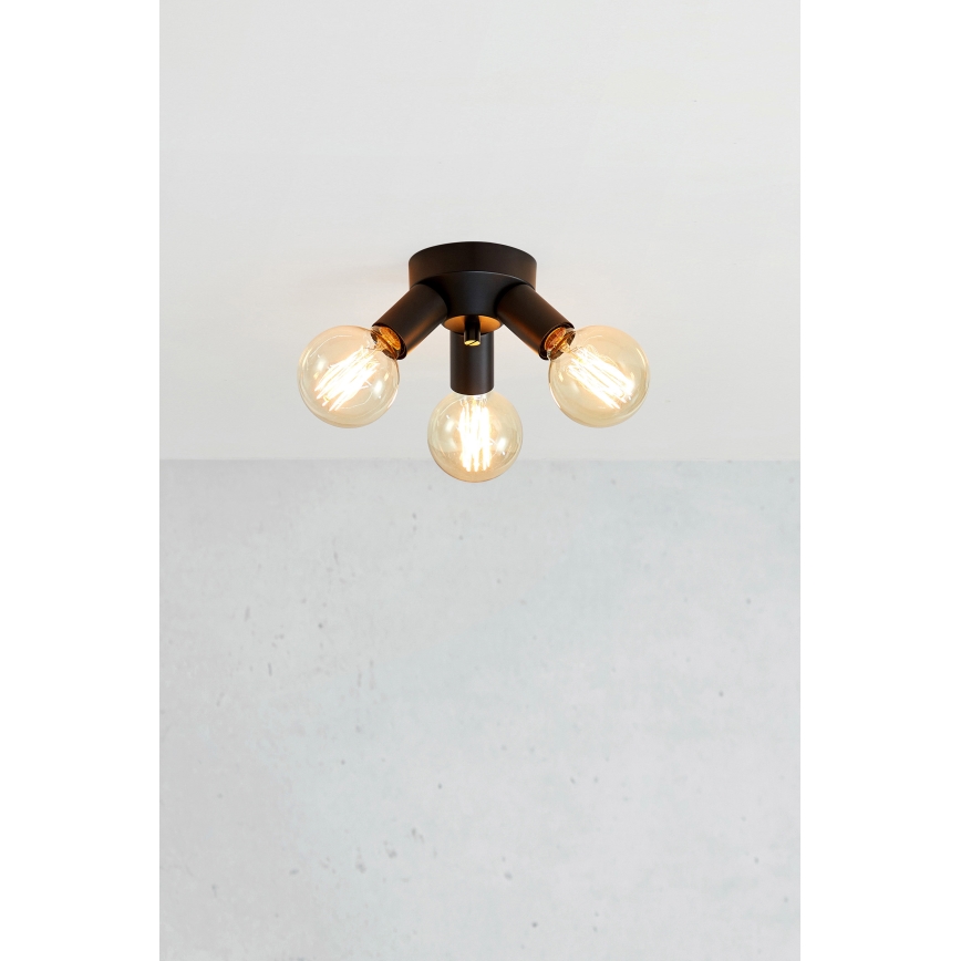 Markslöjd 108549 - Потолочный светильник MAZZO 3xE27/40W/230V черный