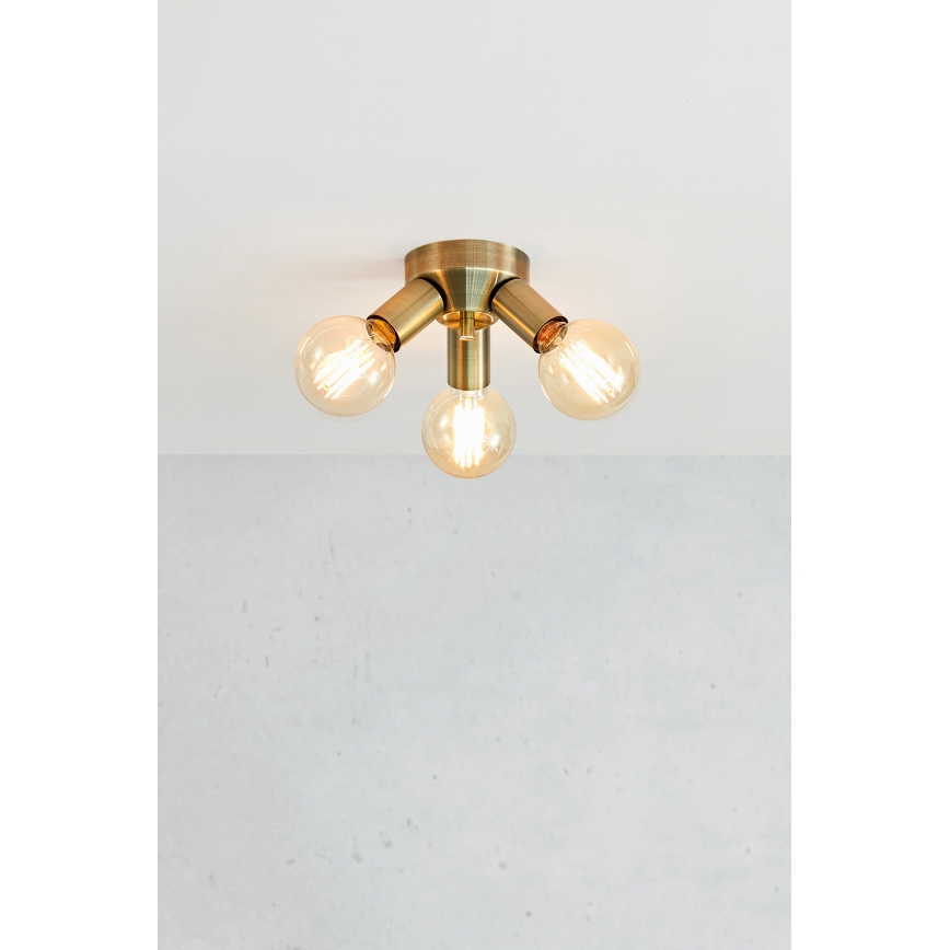 Markslöjd 108550 - Потолочный светильник MAZZO 3xE27/40W/230V латунь