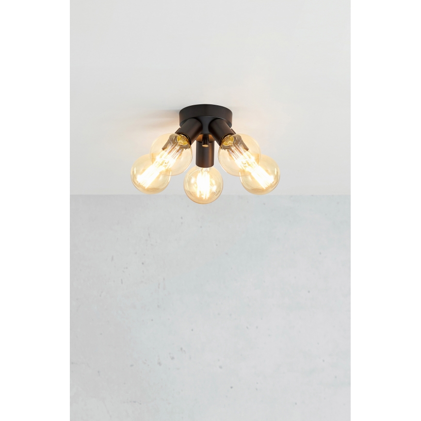 Markslöjd 108552 - Потолочный светильник MAZZO 5xE27/40W/230V черный
