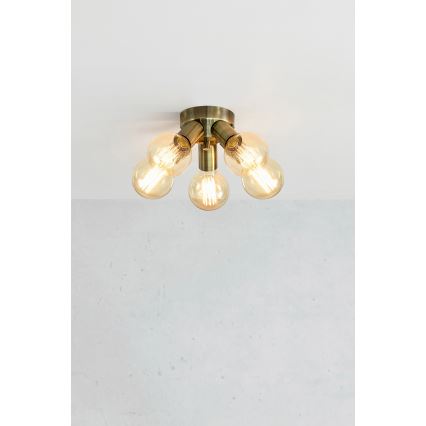 Markslöjd 108553 - Потолочный светильник MAZZO 5xE27/40W/230V латунь