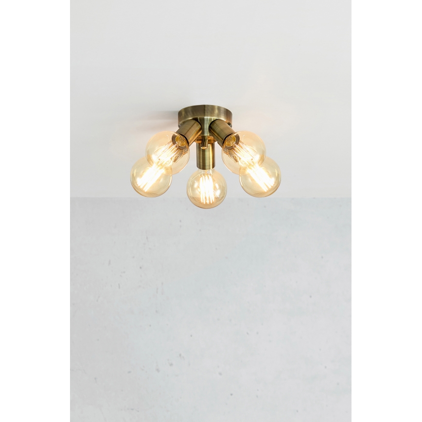 Markslöjd 108553 - Потолочный светильник MAZZO 5xE27/40W/230V латунь