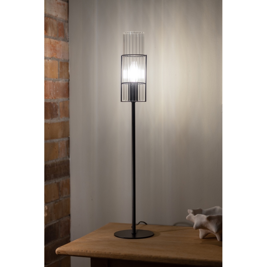 Markslöjd 108556 - Настольная лампа TUBO 1xE14/40W/230V 65 см черный/прозрачный