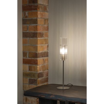 Markslöjd 108557 - Настільна лампа TUBO 1xE14/40W/230V 50 см глянцевий хром/прозорий