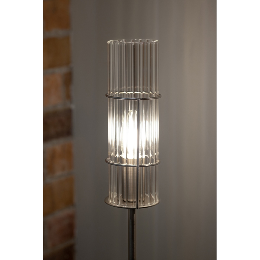 Markslöjd 108558 - Настільна лампа TUBO 1xE14/40W/230V 65 см глянцевий хром/прозорий