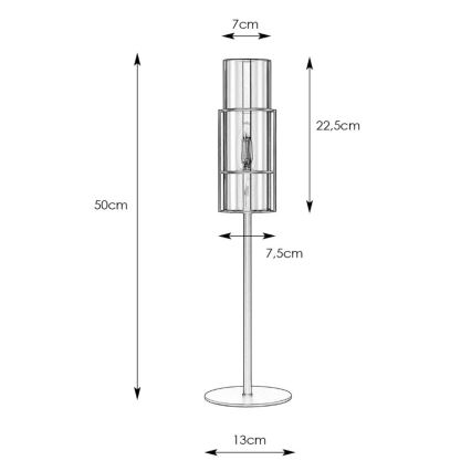 Markslöjd 108559 - Настольная лампа TUBO 1xE14/40W/230V 50 см черный