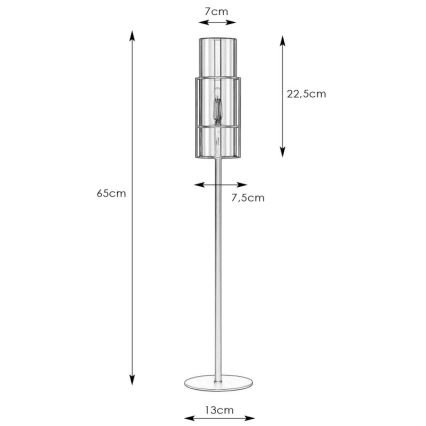 Markslöjd 108560 - Настольная лампа TORCIA 1xE14/40W/230V 65 см черный