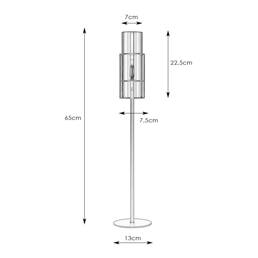 Markslöjd 108560 - Настольная лампа TORCIA 1xE14/40W/230V 65 см черный