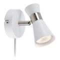 Markslöjd 108627- Настенный точечный светильник FOLIE 1xGU10/7W/230V белый/матовый хром