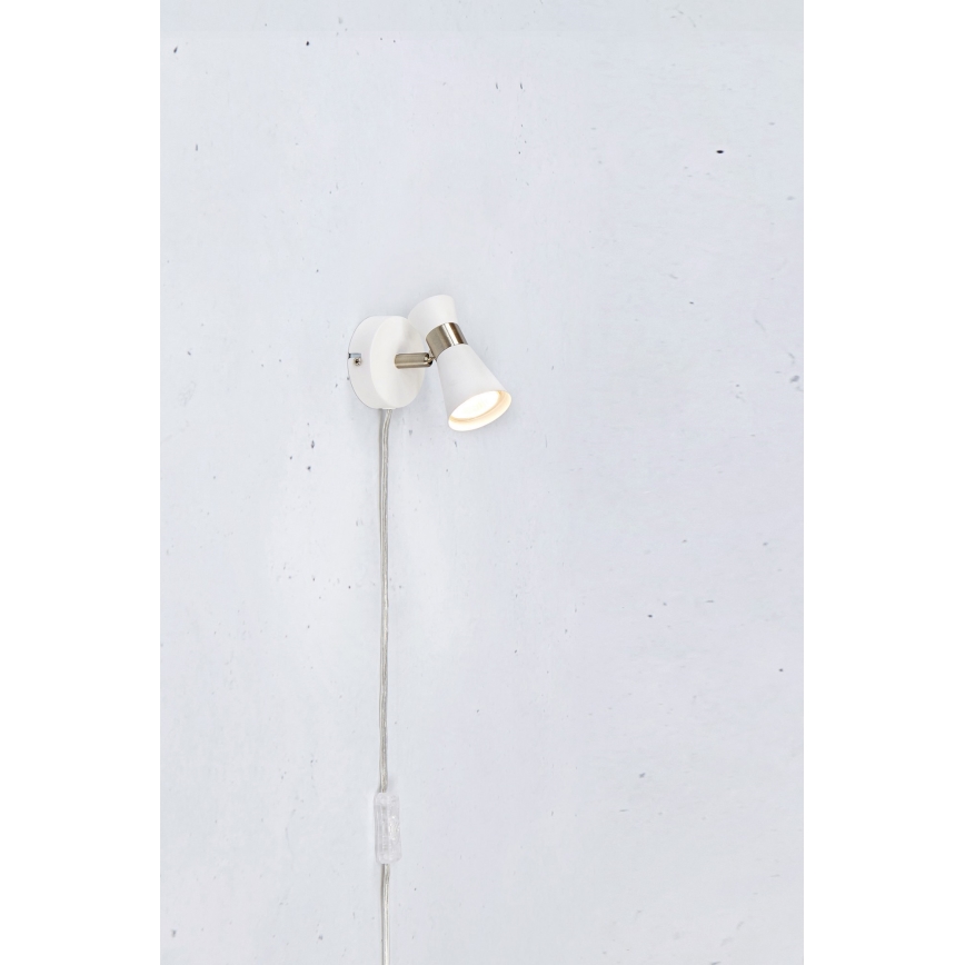 Markslöjd 108627- Настенный точечный светильник FOLIE 1xGU10/7W/230V белый/матовый хром