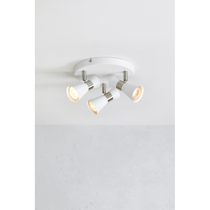 Markslöjd 108628 - Точковий світильник FOLIE 3xGU10/7W/230V білий/матовий хром