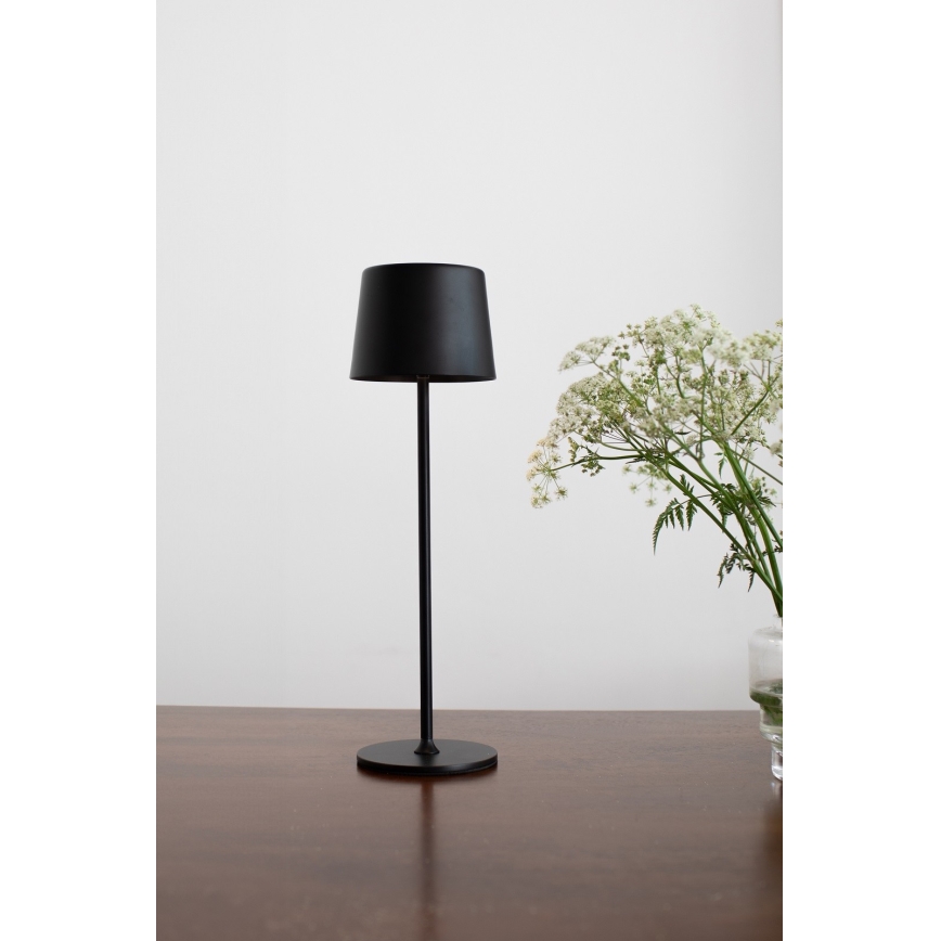 Markslöjd 108653 - Світлодіодна акумуляторна лампа з регулюванням яскравості FIORE LED/2W/5V IP44 38 см чорний