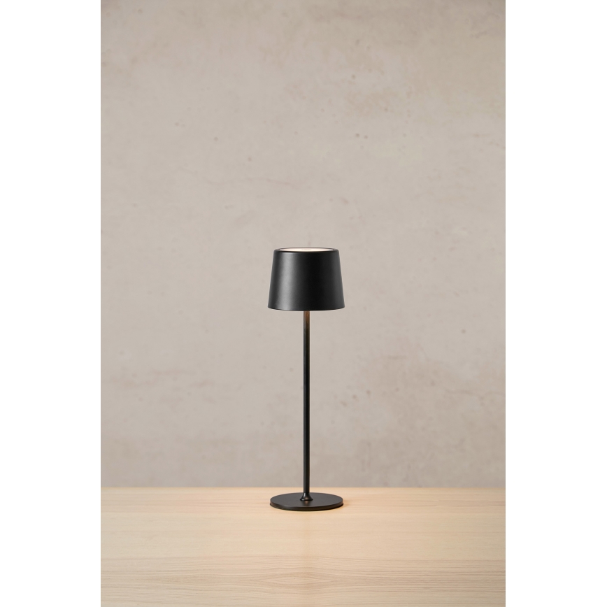 Markslöjd 108653 - Світлодіодна акумуляторна лампа з регулюванням яскравості FIORE LED/2W/5V IP44 38 см чорний