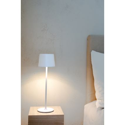 Markslöjd 108654 - Світлодіодна акумуляторна лампа з регулюванням яскравості FIORE LED/2W/5V IP44 38 см білий