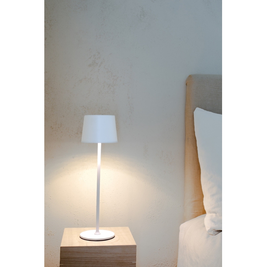 Markslöjd 108654 - Світлодіодна акумуляторна лампа з регулюванням яскравості FIORE LED/2W/5V IP44 38 см білий