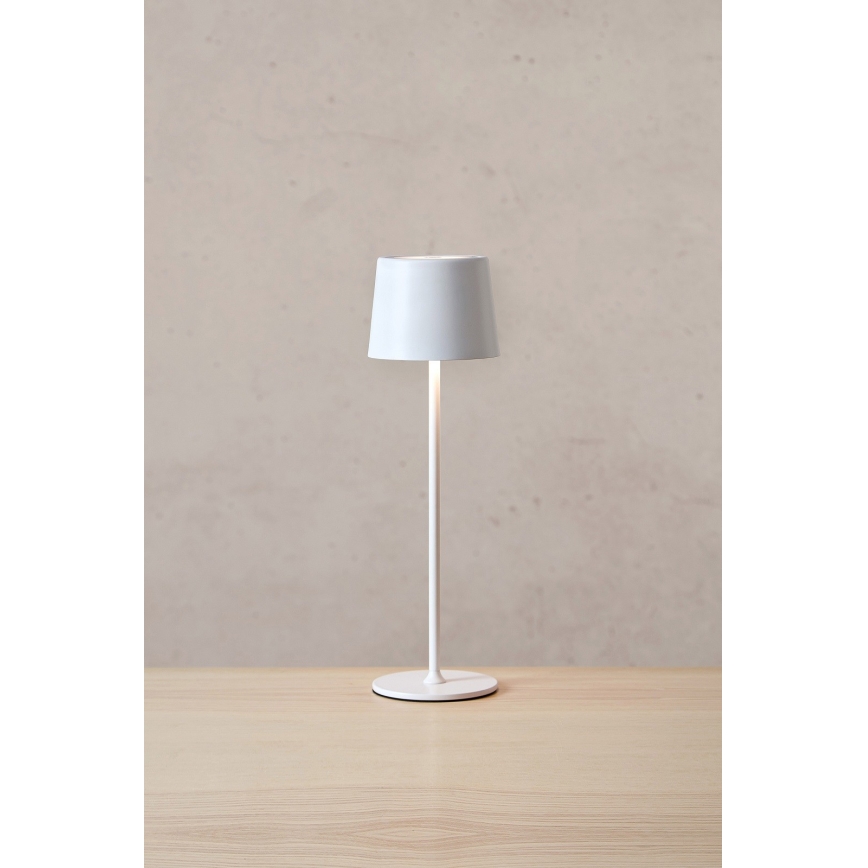 Markslöjd 108654 - Світлодіодна акумуляторна лампа з регулюванням яскравості FIORE LED/2W/5V IP44 38 см білий