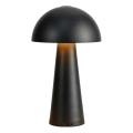 Markslöjd 108655 - акумуляторна настільна лампа FUNGI LED з регульованою яскравістю, 1,5W/5V, 2000 mAh, IP44, чорна