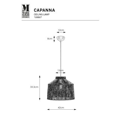 Markslöjd 108667 - Підвісна люстра CAPANNA 1xE27/40W/230V латунь