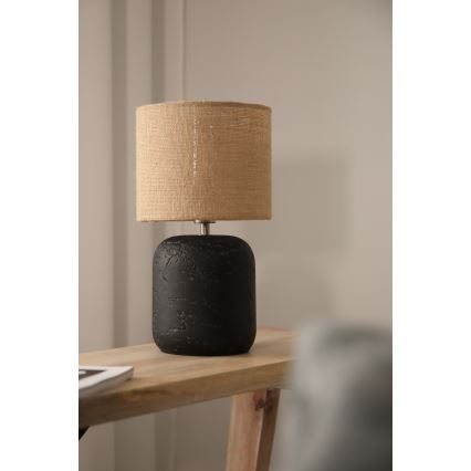 Markslöjd 108683 - Настільна лампа MONTAGNA 1xE14/40W/230V 32 см бежевий/чорний