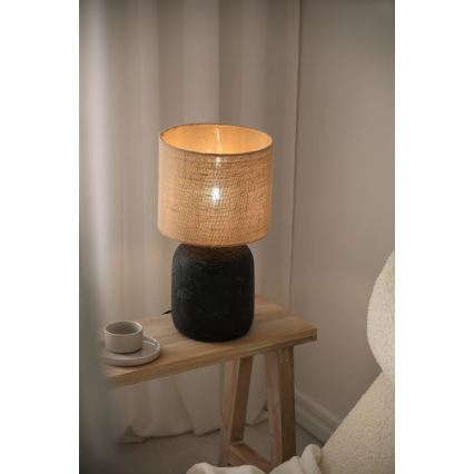 Markslöjd 108684 - Настольная лампа MONTAGNA 1xE14/40W/230V 45 см бежевый/черный
