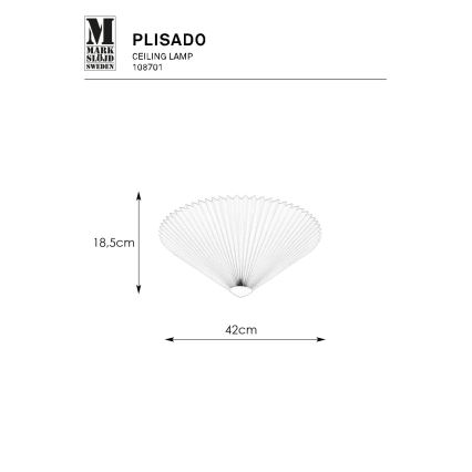 Markslöjd 108701 - Потолочный светильник PLISADO 3xE14/40W/230V диаметр 42 см белый