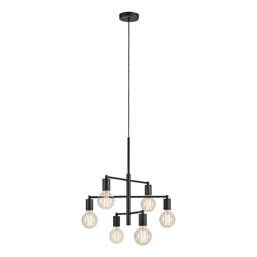 Markslöjd 108717 - Підвісна люстра CIELO 6xE27/40W/230V чорний