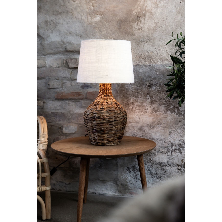 Markslöjd 108771 - Настольная лампа PAGLIA 1xE27/40W/230V белый/ротанг