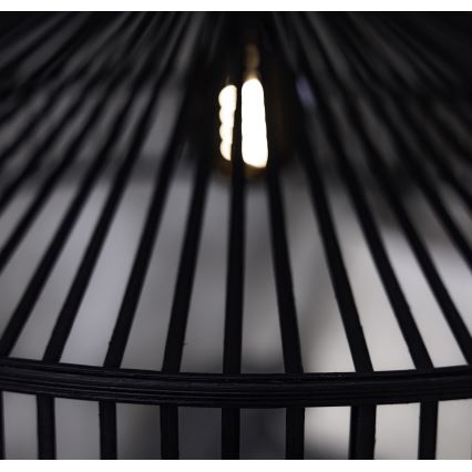 Markslöjd 108782 - Підвісна люстра TAPA 1xE27/40W/230V чорний/бамбук