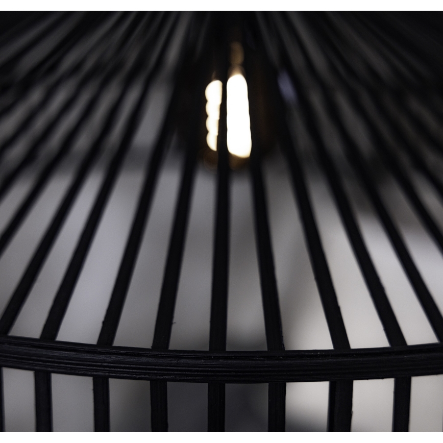 Markslöjd 108782 - Підвісна люстра TAPA 1xE27/40W/230V чорний/бамбук