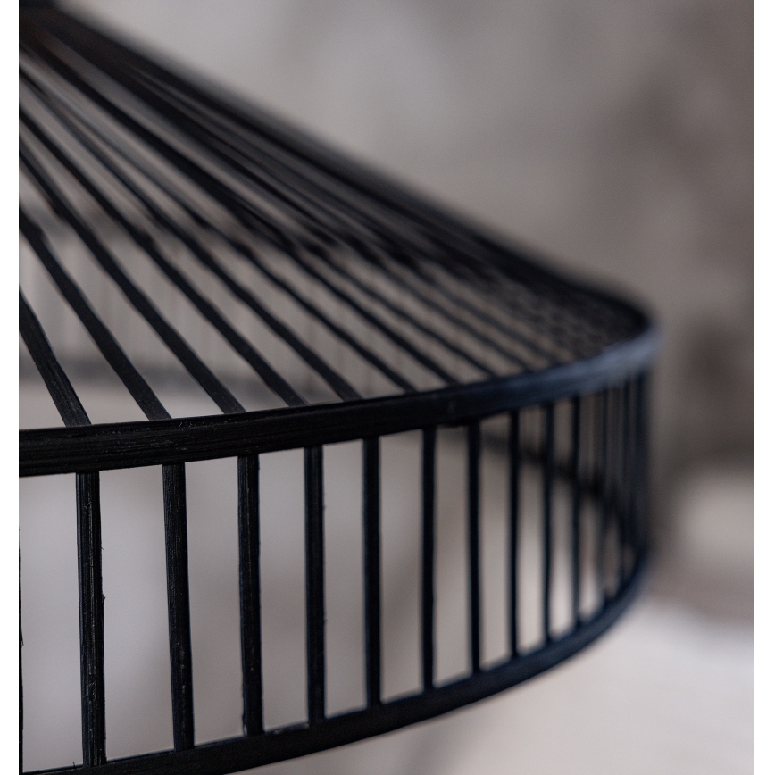 Markslöjd 108782 - Підвісна люстра TAPA 1xE27/40W/230V чорний/бамбук