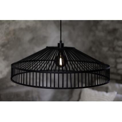 Markslöjd 108782 - Підвісна люстра TAPA 1xE27/40W/230V чорний/бамбук