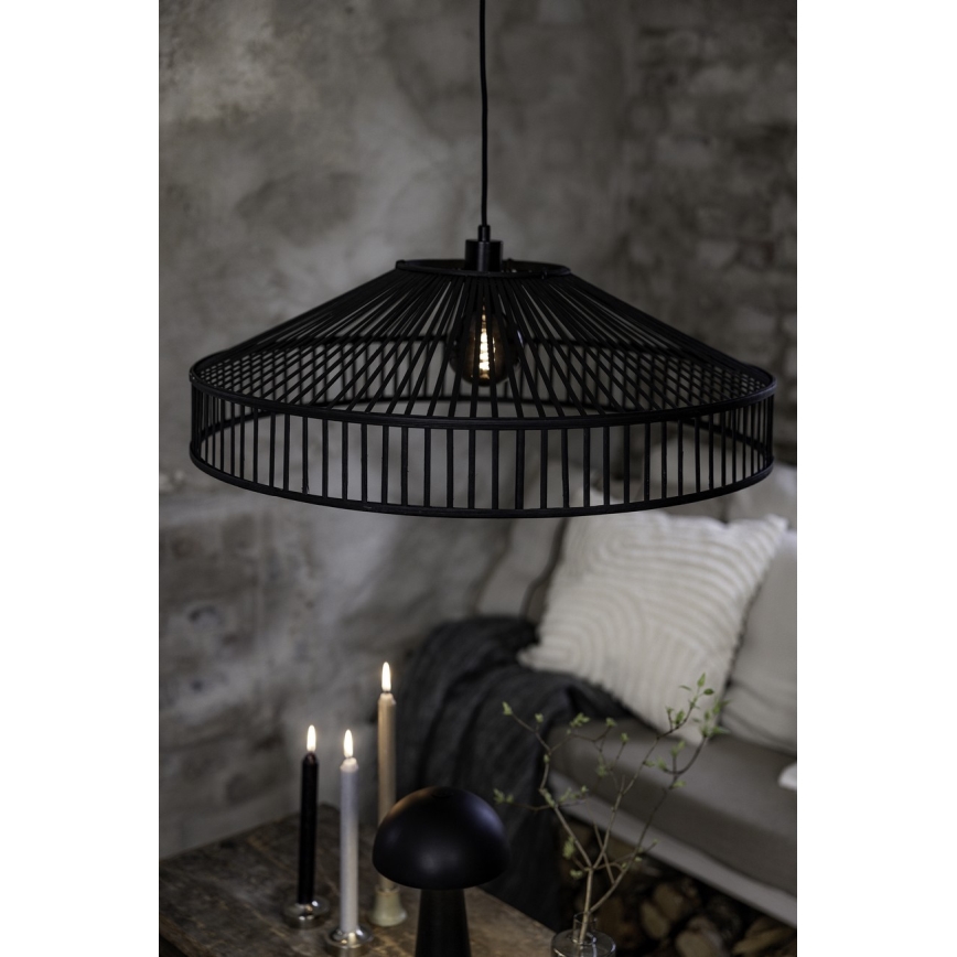 Markslöjd 108782 - Подвесная люстра TAPA 1xE27/40W/230V черный/бамбук