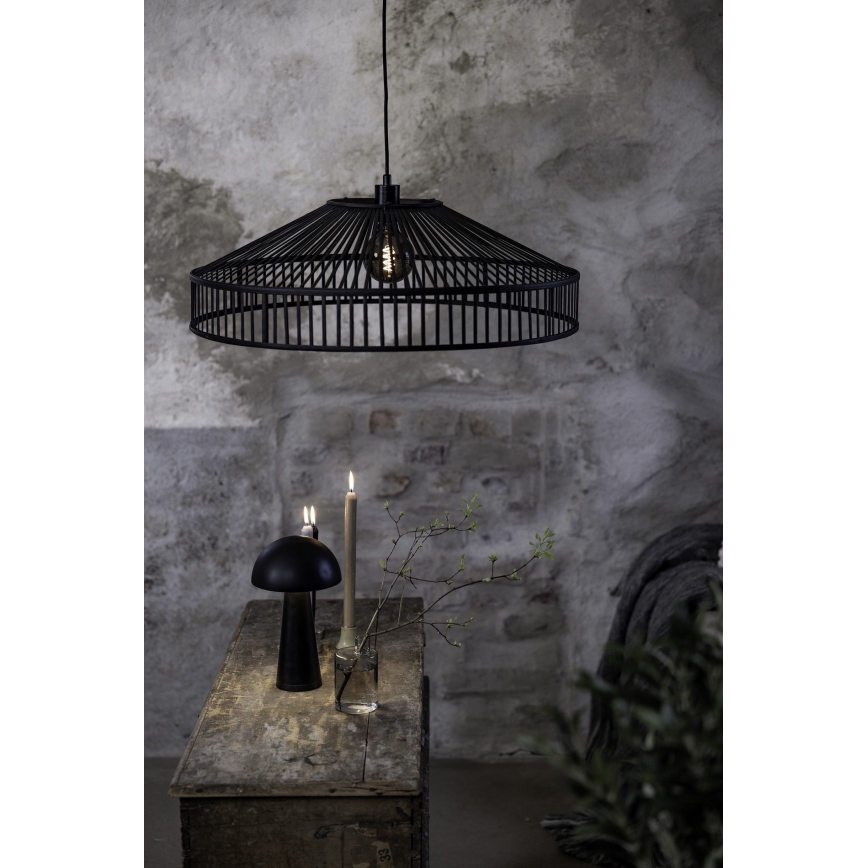 Markslöjd 108782 - Подвесная люстра TAPA 1xE27/40W/230V черный/бамбук