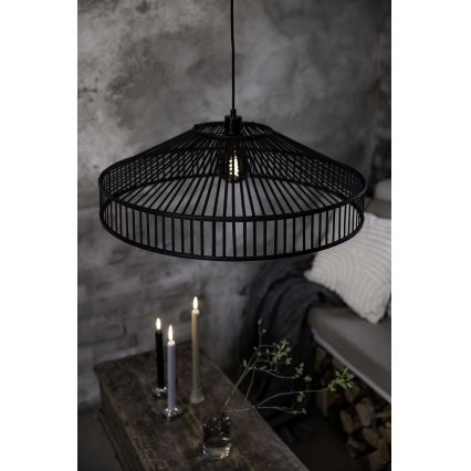 Markslöjd 108782 - Подвесная люстра TAPA 1xE27/40W/230V черный/бамбук