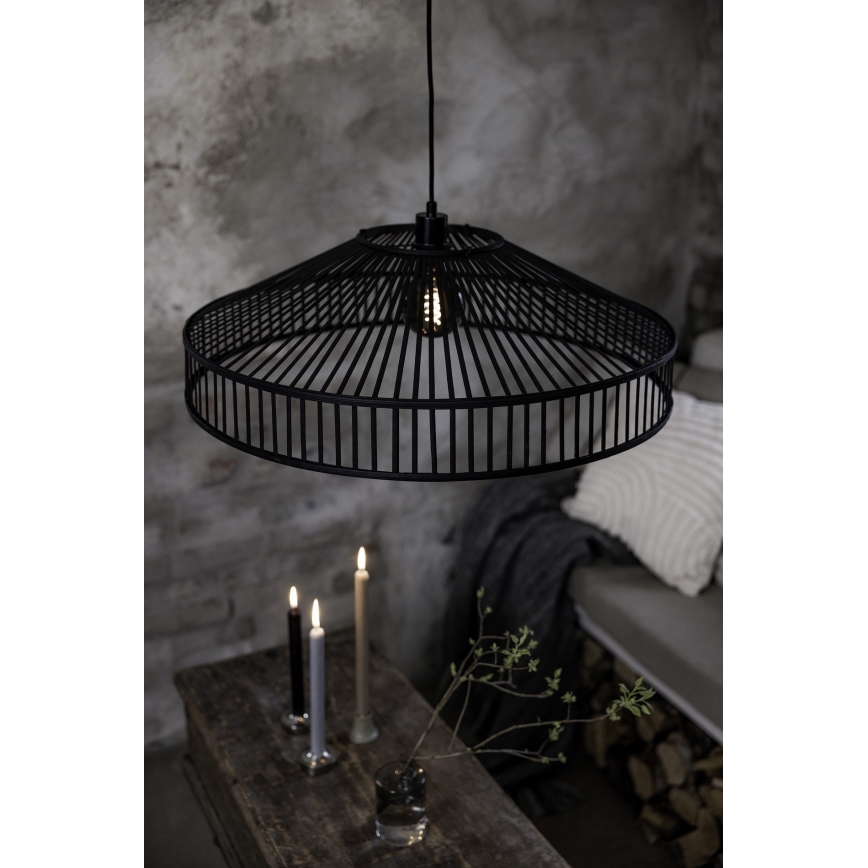 Markslöjd 108782 - Подвесная люстра TAPA 1xE27/40W/230V черный/бамбук