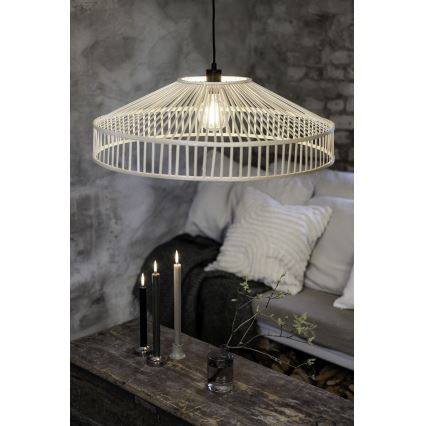 Markslöjd 108783 - Підвісна люстра TAPA 1xE27/40W/230V бежевий/бамбук