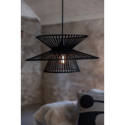 Markslöjd 108784 - Подвесная люстра DUPLICI 1xE27/40W/230V черный/бамбук
