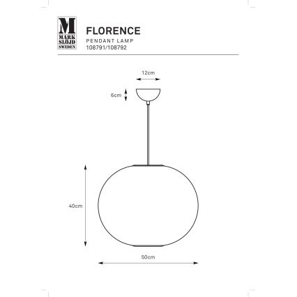 Markslöjd 108791 - Підвісна люстра FORENCE 1xE27/40W/230V діаметр 50 см чорний