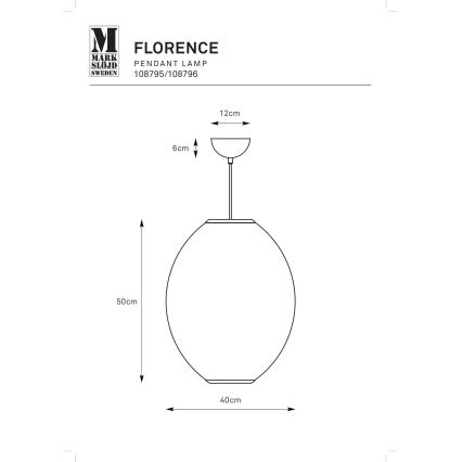 Markslöjd 108795 - Подвесная люстра FLORENCE 1xE27/40W/230V черный