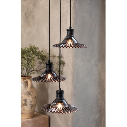 Markslöjd 108853 - Подвесная люстра NOVIA 3xE27/40W/230V черный/дымчатый