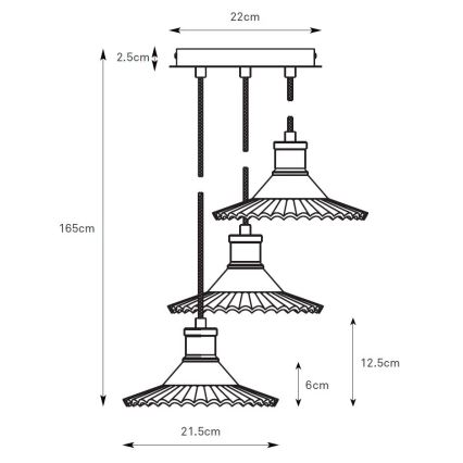 Markslöjd 108853 - Подвесная люстра NOVIA 3xE27/40W/230V черный/дымчатый