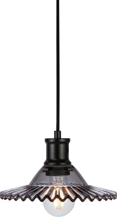 Markslöjd 108854 - Підвісна люстра NOVIA 1xE27/40W/230V чорний/димчастий