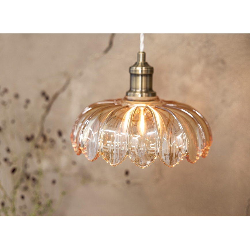 Markslöjd 108858 - Підвісна люстра KURAGE 1xE27/40W/230V латунь/димчастий бежевий