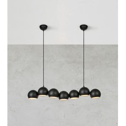 Markslöjd 108860 - Підвісна люстра CUPOLO 7xE14/40W/230V чорний