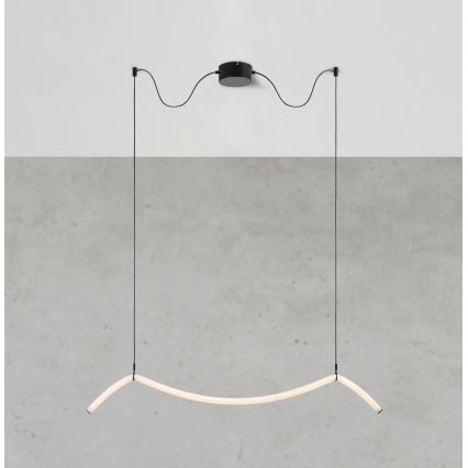 Markslöjd 108873 - Диммируемая LED-подвесная люстра на тросе MELT LED/13W/230V 112 см черная