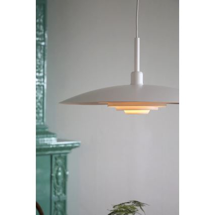 Markslöjd 108876 - Підвісний світильник на тросі PINY 1xE27/60W/230V, діаметр 57 см, білий