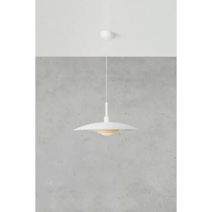 Markslöjd 108876 - Подвесной светильник PINY на тросе 1xE27/60W/230V, Ø 57 см, белый