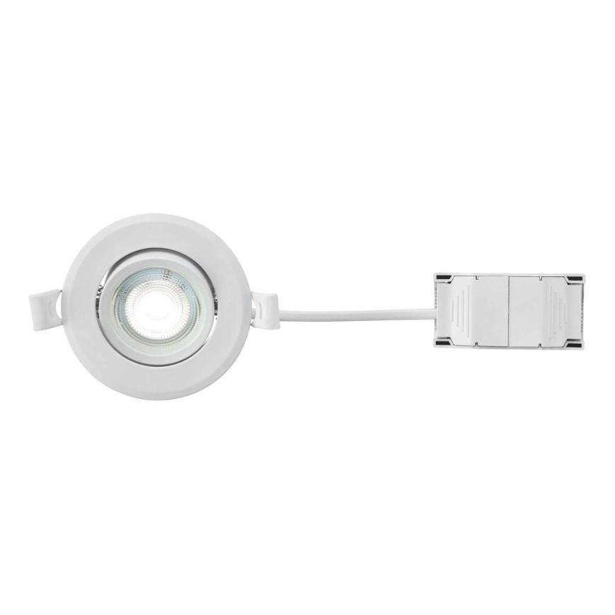 Markslöjd 108885 - Диммируемый встраиваемый потолочный светильник для ванной PLUTO LED/4,9W/230V CRI 90 IP44 белый