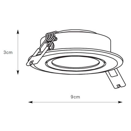 Markslöjd 108885 - LED димований вбудований світильник для ванної кімнати PLUTO LED/4,9W/230V CRI 90 IP44 білий