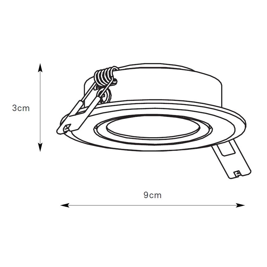 Markslöjd 108885 - LED димований вбудований світильник для ванної кімнати PLUTO LED/4,9W/230V CRI 90 IP44 білий